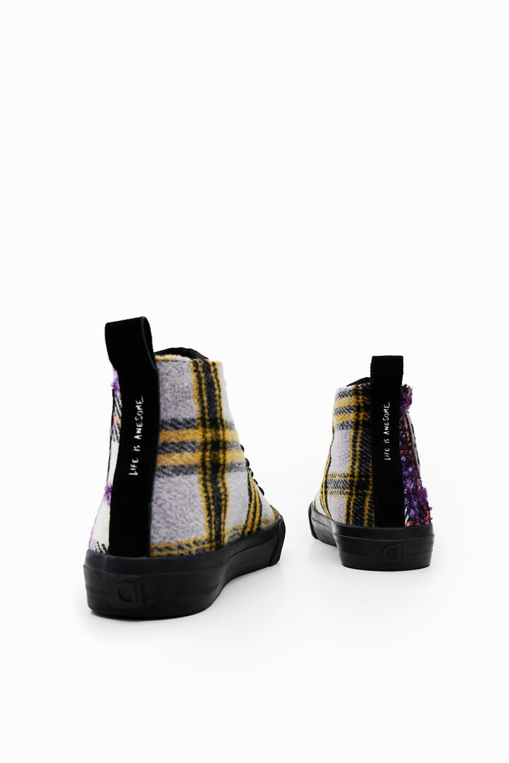 Tartan high-top sneakers | Desigual