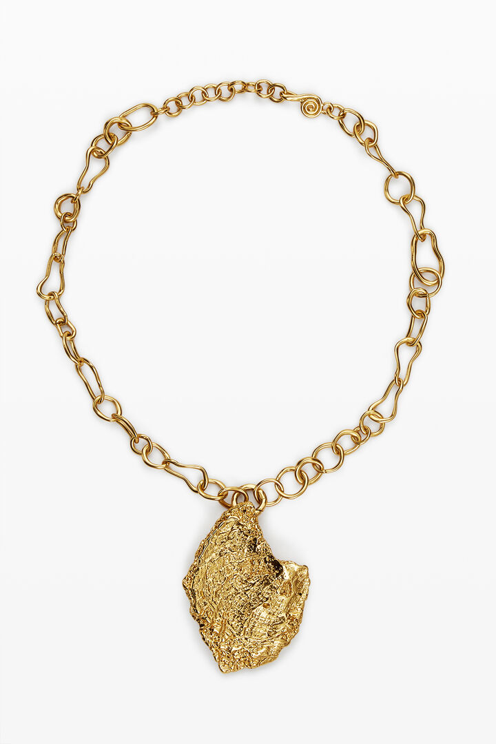 Multi-position pendant shell gold-plated Zalio | Desigual