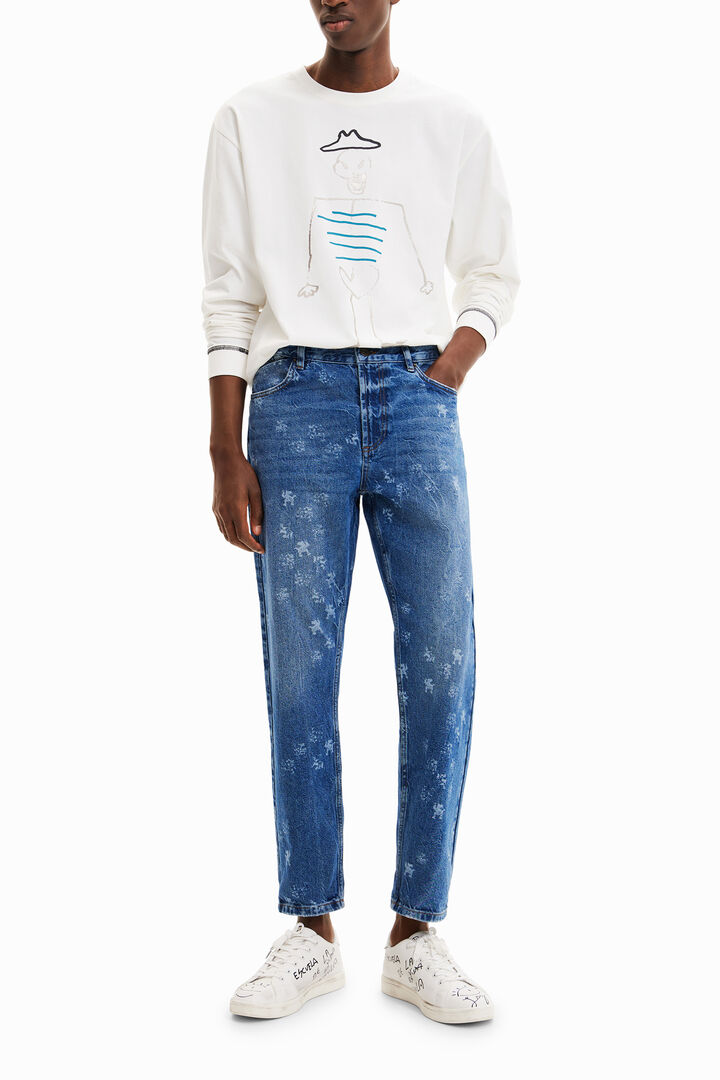 Loose laser print jeans | Desigual