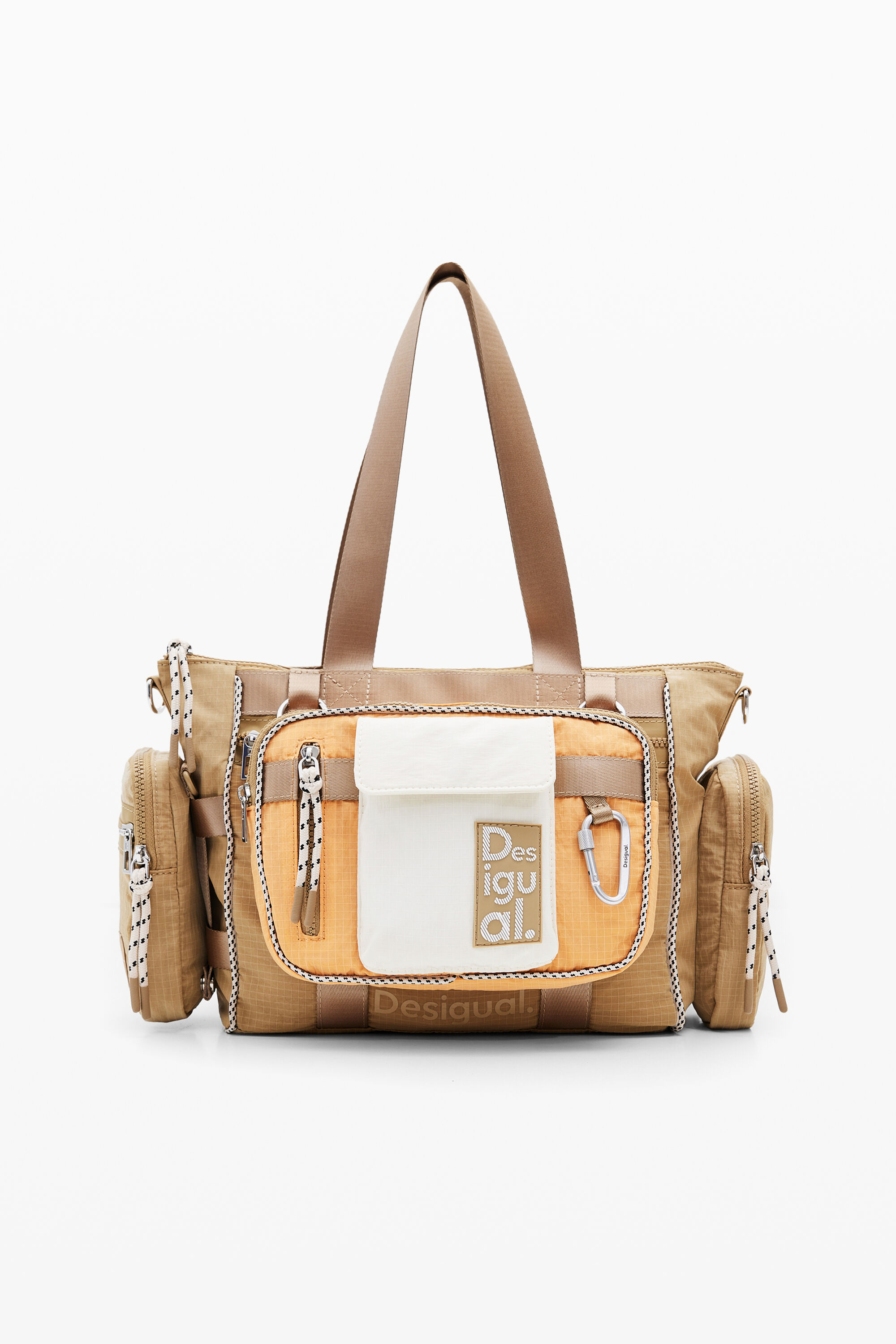 Desigual M Multi-position Voyager Bowling Bag In Brown