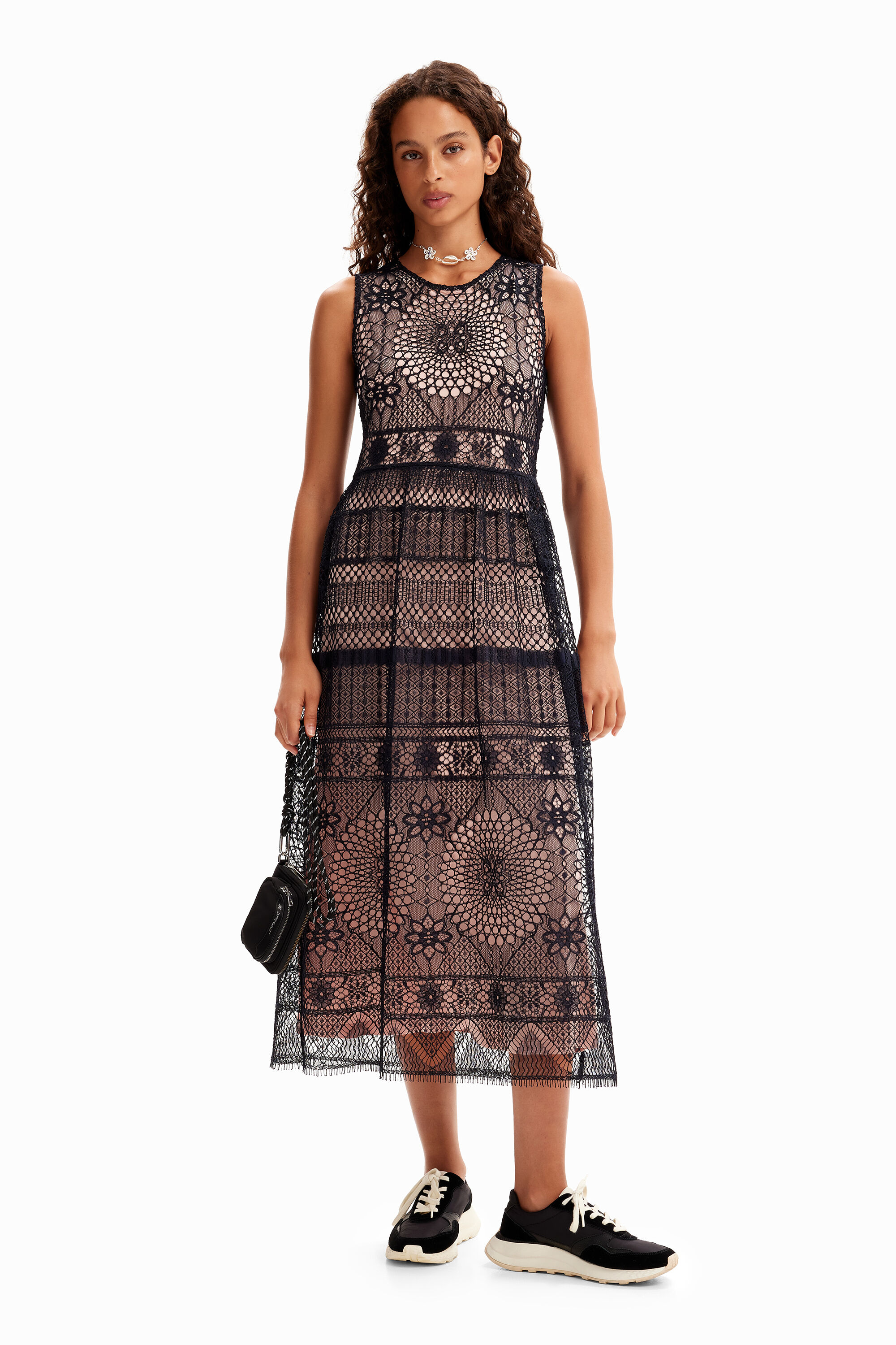 Desigual black lace discount dress