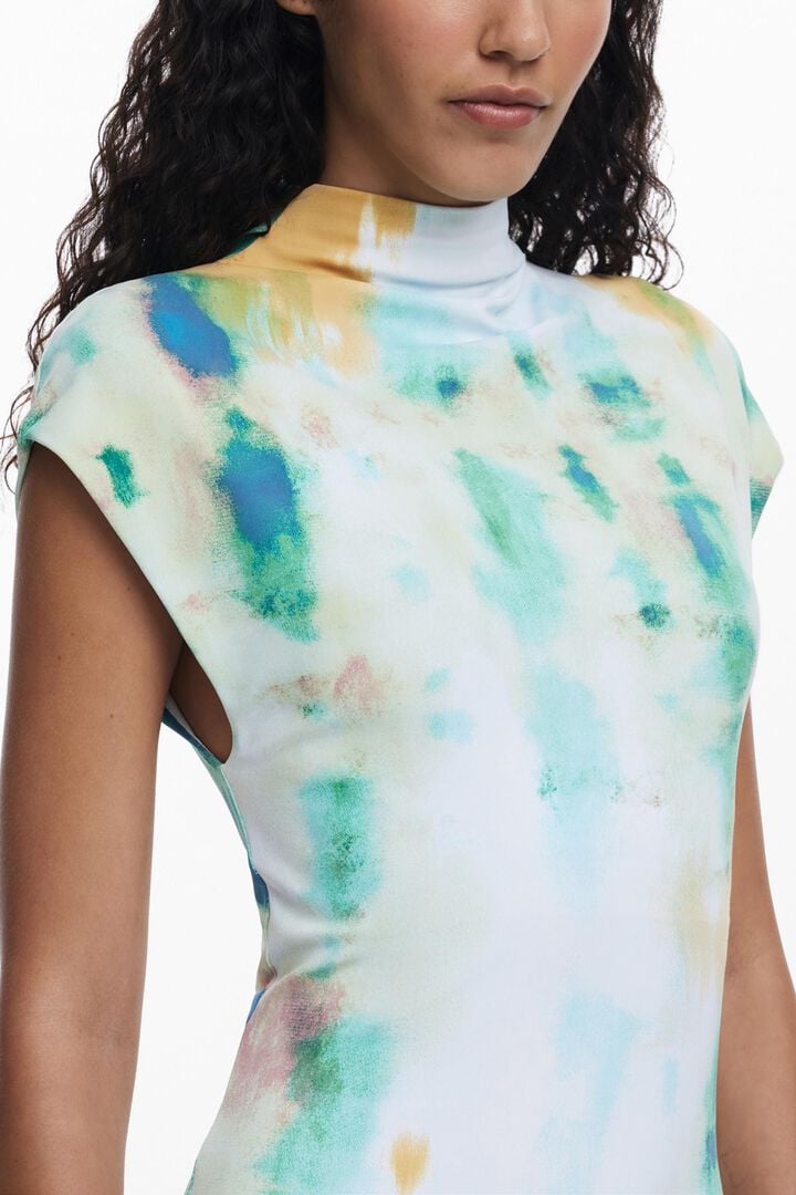 Vestido tubo acuarela corto