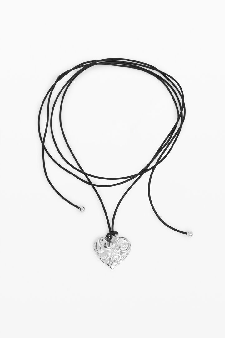 Zalio gold-plated heart pendant with cord | Desigual