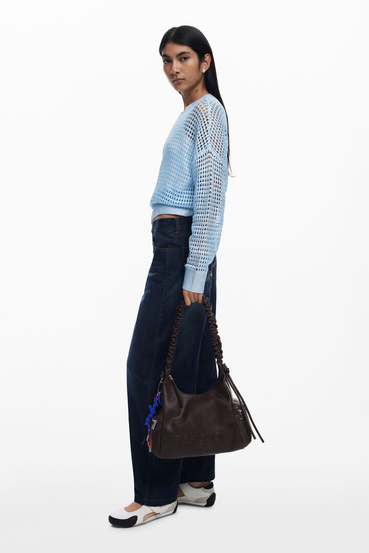 Medium 3D logo bag with ruched handle | Desigual