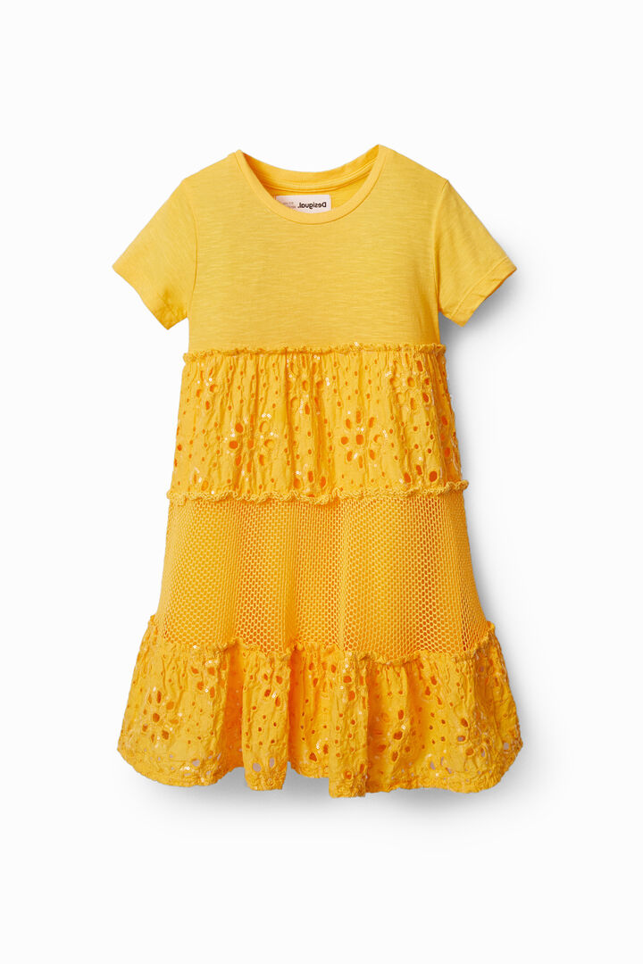 Flounce and mesh dress | Desigual