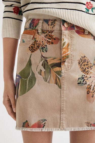 Minifalda de camuflaje floral | Desigual