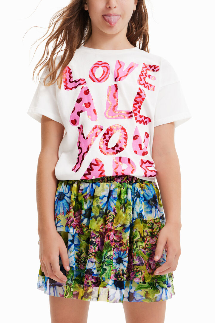Camiseta texto brillos | Desigual