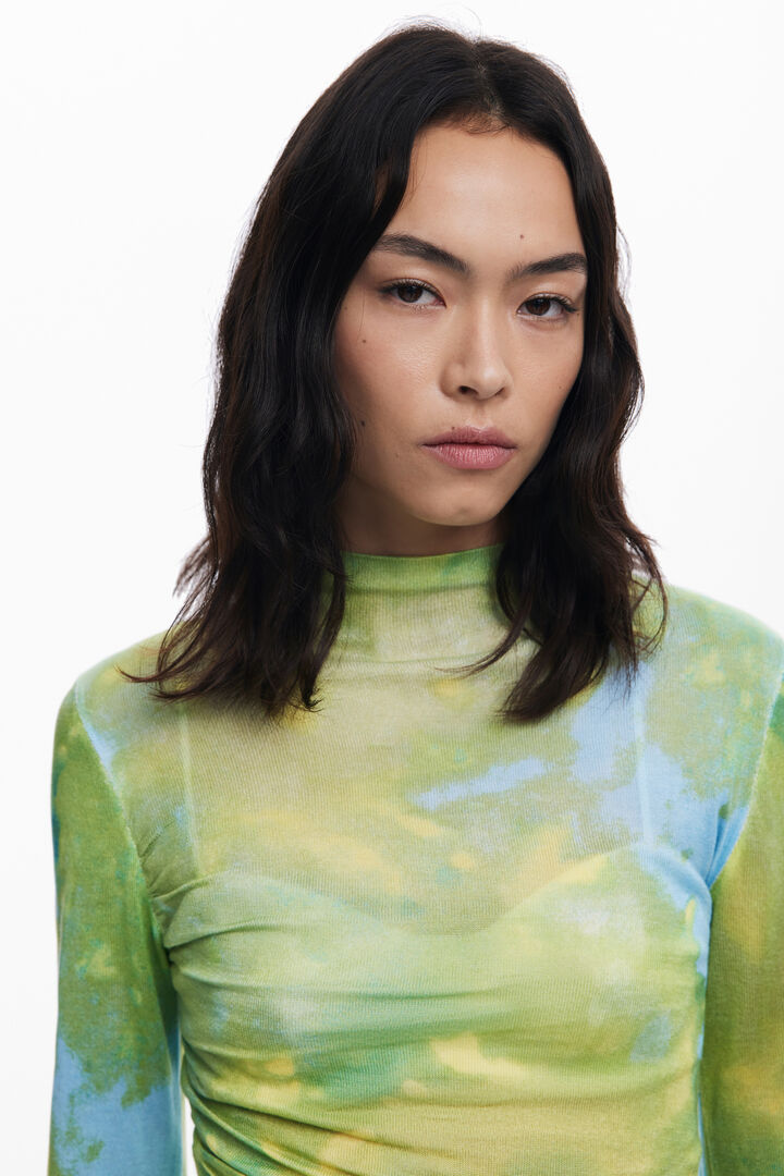 Watercolor draped fine sweater | Desigual