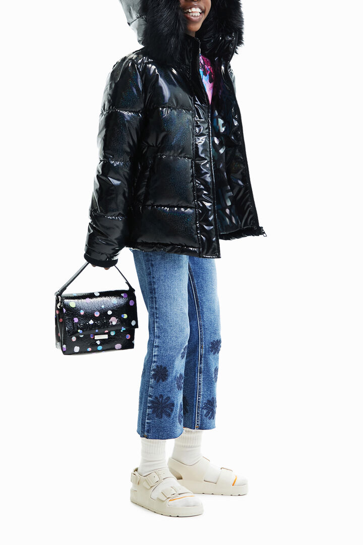 Short padded hooded jacket | Desigual