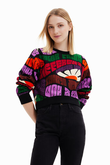 Sudadera corta "Save Nature" Desigual.com