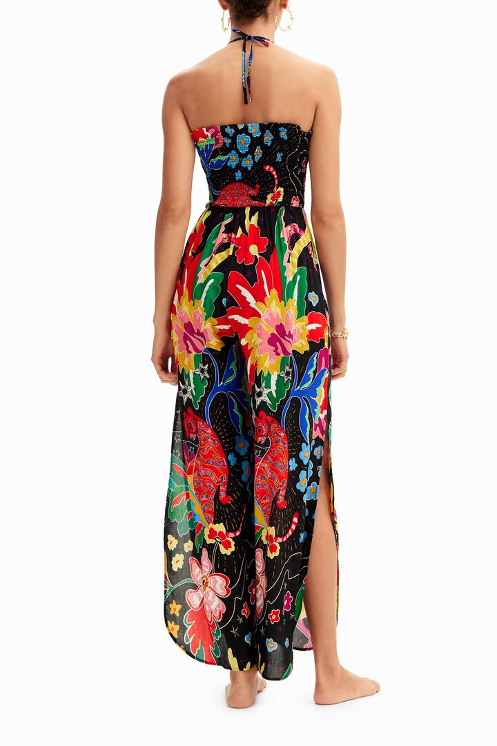 Mono largo halter dibujos jungla | Desigual
