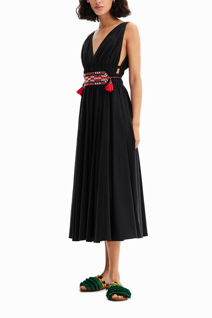 Midikleid Gürtel Stella Jean