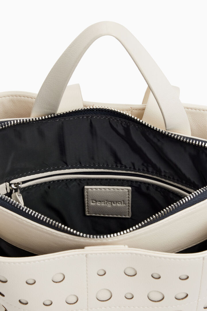 Circle pattern faux leather backpack | Desigual