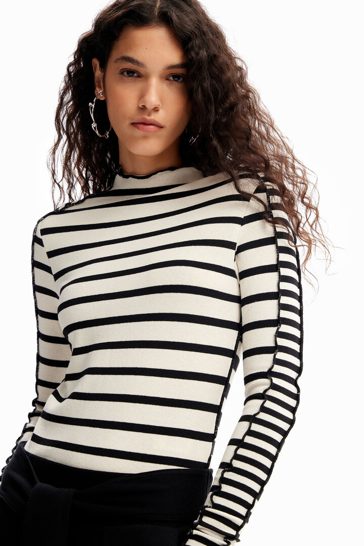 Maglietta patch righe | Desigual