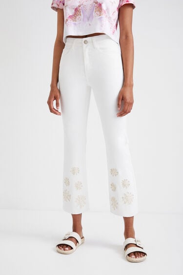 Cropped flared jeans | Desigual