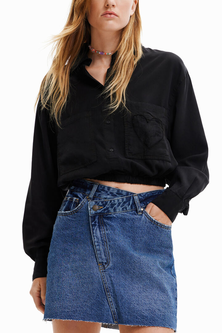 Camisa cropped butxaca cor | Desigual