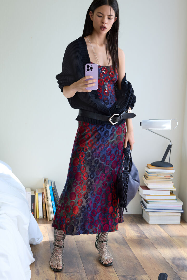 Vestido largo cardigan