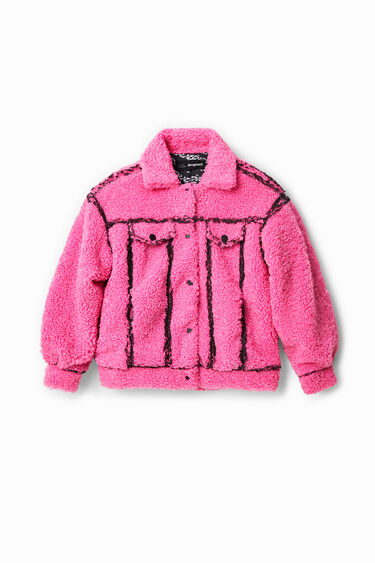 Oversize sheepskin-effect jacket | Desigual