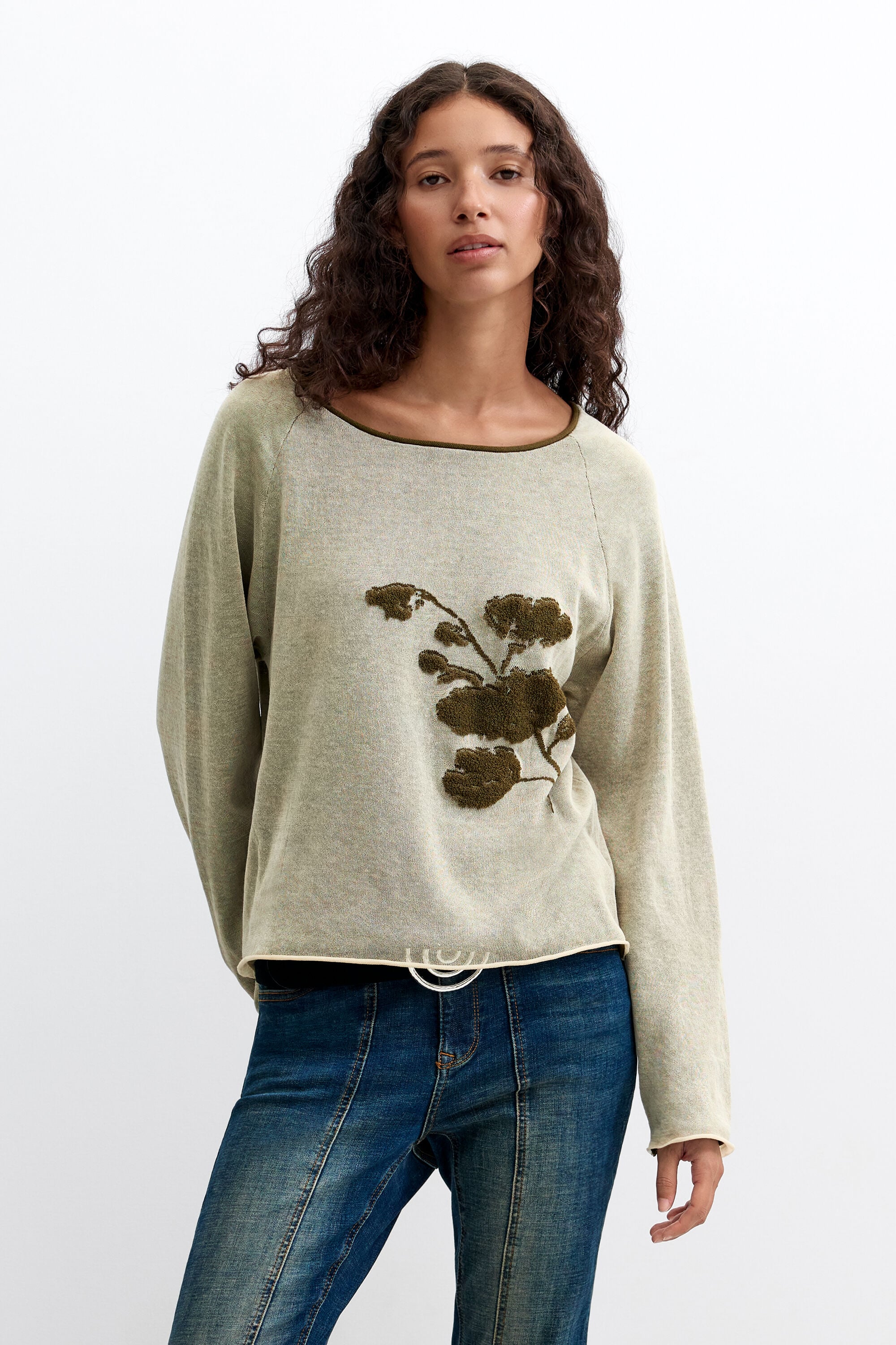 jersey flores punto fino
