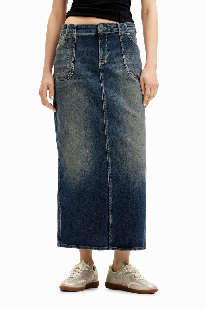 Falda midi denim | Desigual