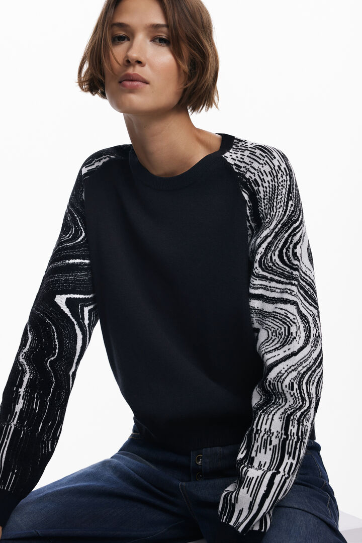 Marbled sleeve sweater | Desigual