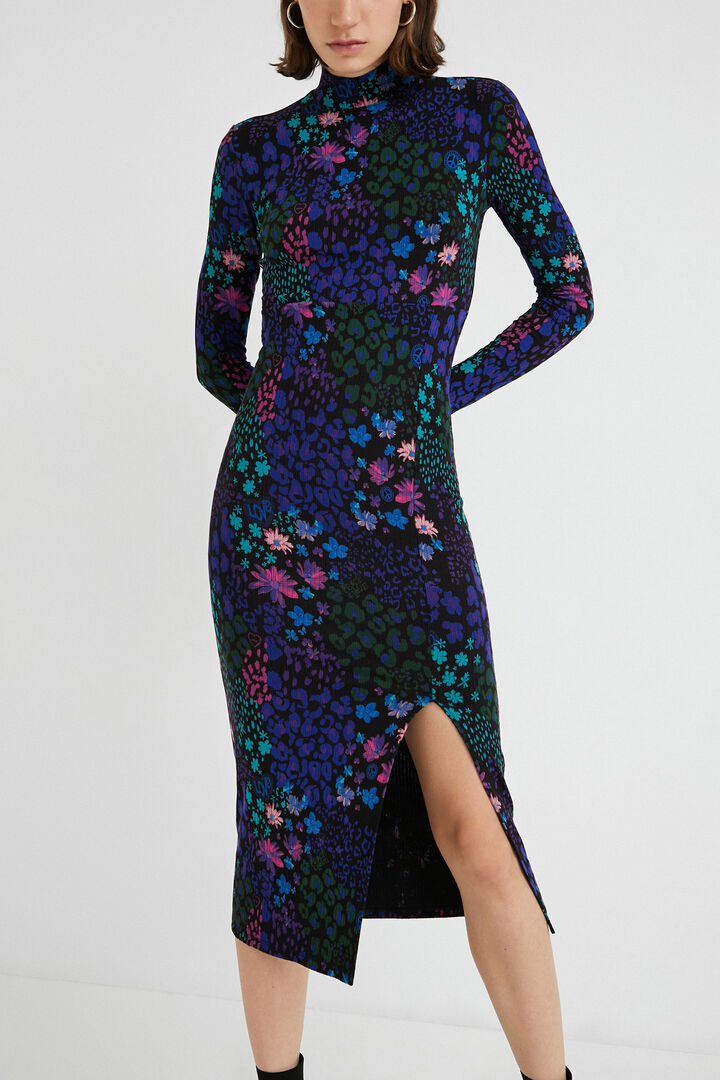 Midikleid im Slim Fit mit Blumen | Desigual
