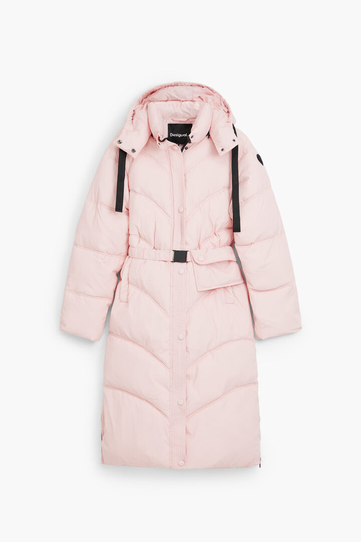 Abrigo acolchado rosa