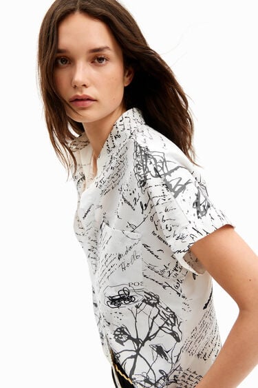 Short-sleeved shirt with texts. | Desigual