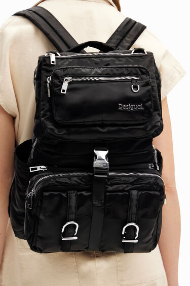 XL enobarven nahrbtnik s snemljivo torbico | Desigual