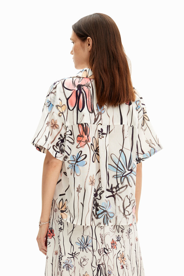Camisa de flores ilustradas | Desigual