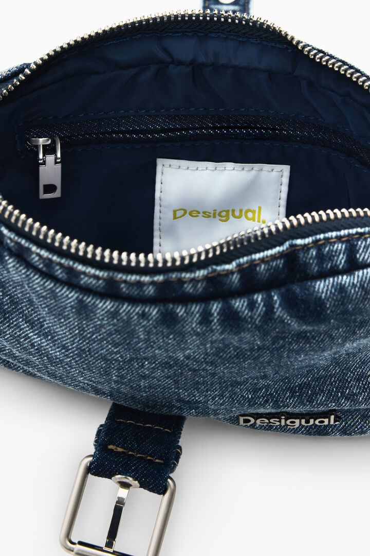 Denim bag with appliqués | Desigual