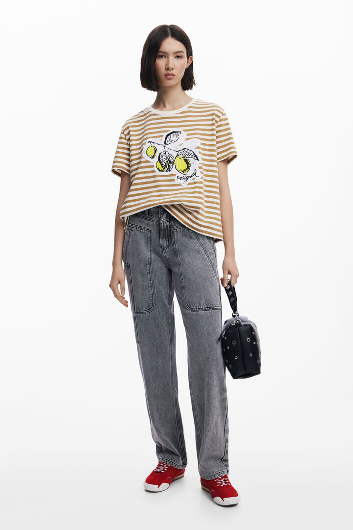 Striped print T-shirt | Desigual