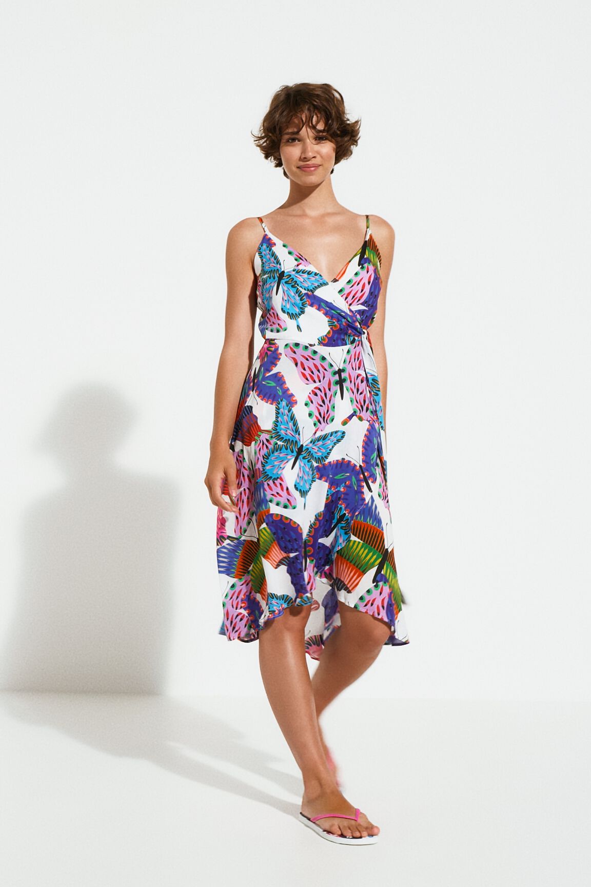 Vestido playero desigual clearance