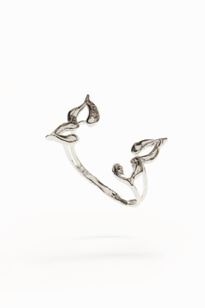 Brazalete mariposa baño plata Zalio