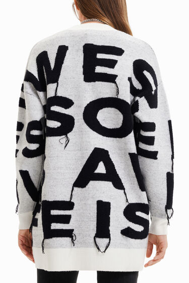 Oversize message cardigan | Desigual