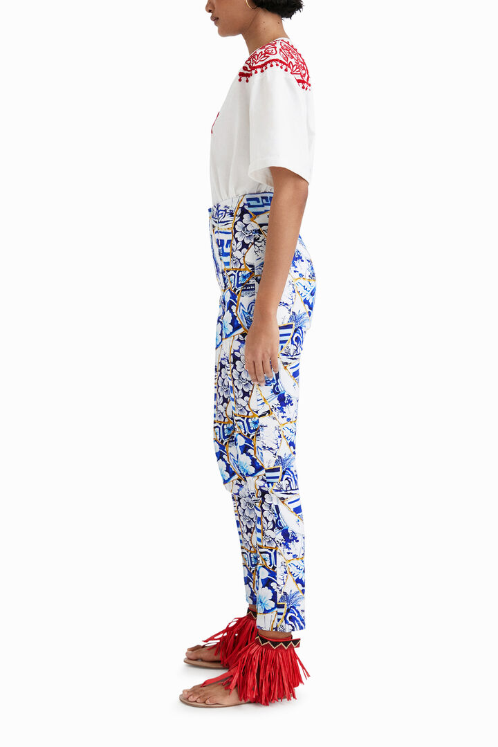 Pantalón slim estampado Stella Jean | Desigual
