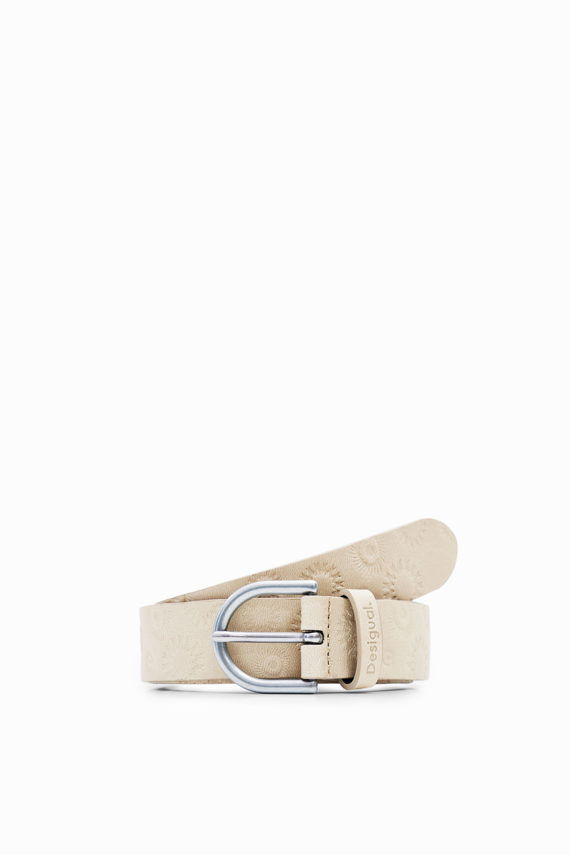 Desigual Geometric leather belt