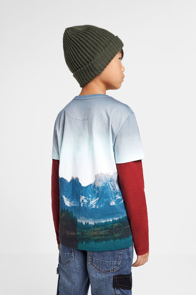 Double sleeve mountain T-shirt | Desigual