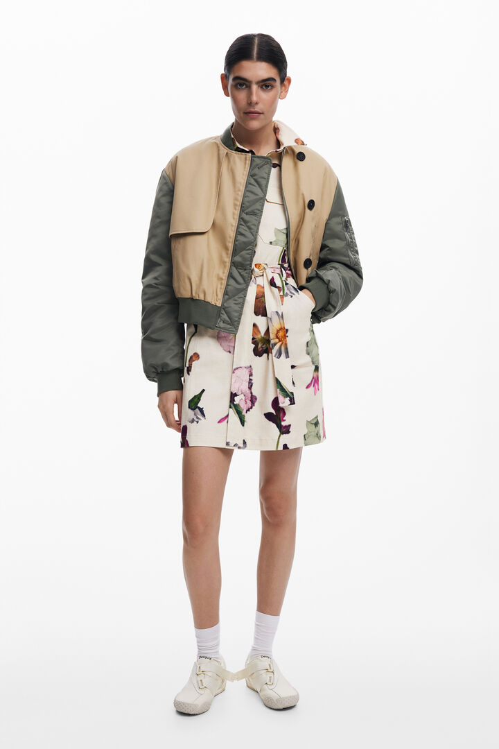 Gecombineerde bomber trenchcoat