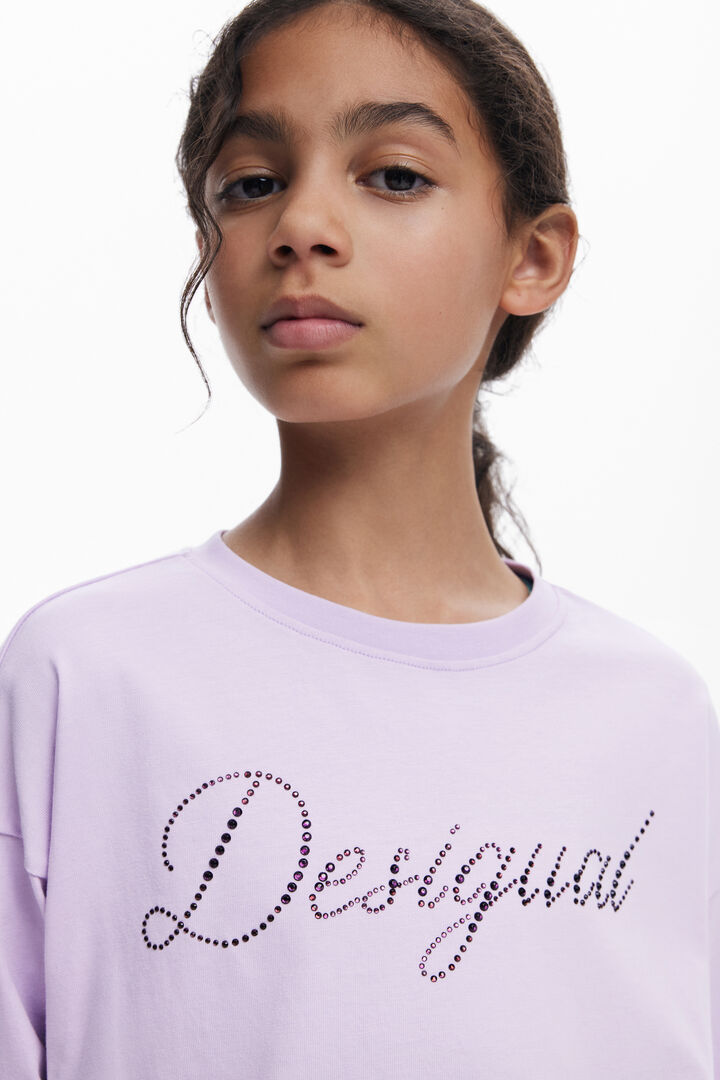 T-shirt unie logo strass | Desigual