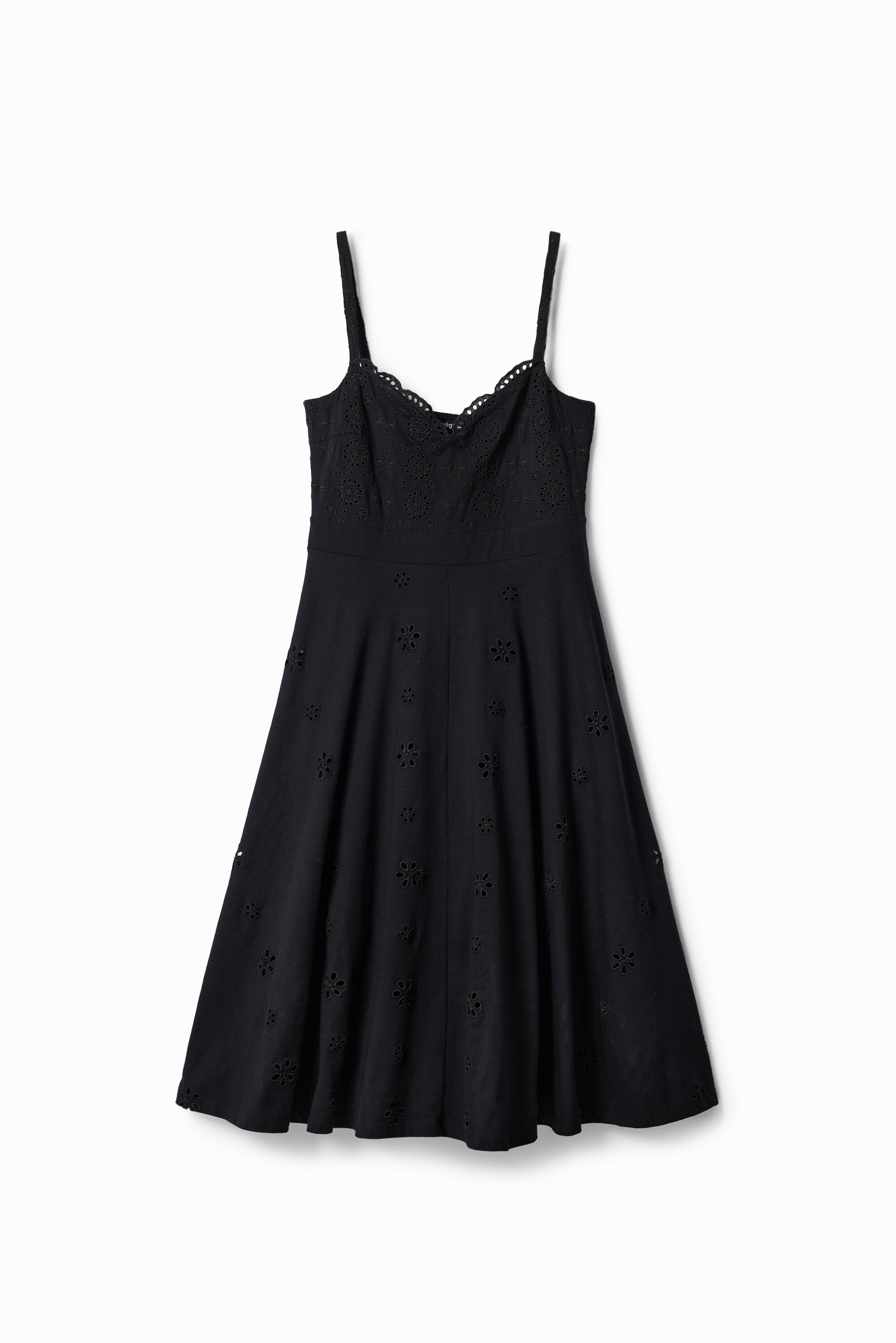 Swiss embroidery midi dress