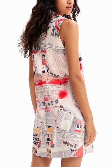 Newspaper polo dress | Desigual