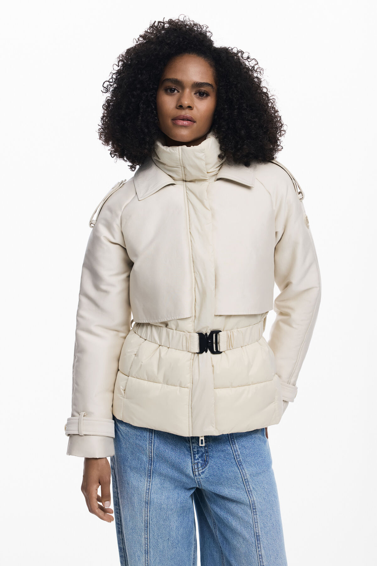 女性用ハイブリッド中綿コート I Desigual.com