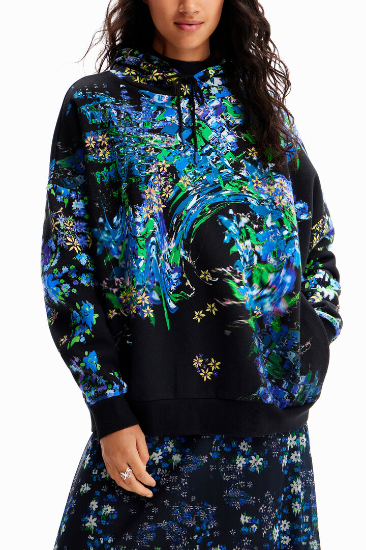 Sudadera oversize flores | Desigual