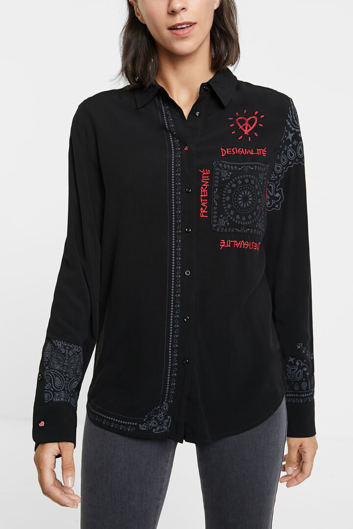 Camisa crepe loose fit étnica | Desigual