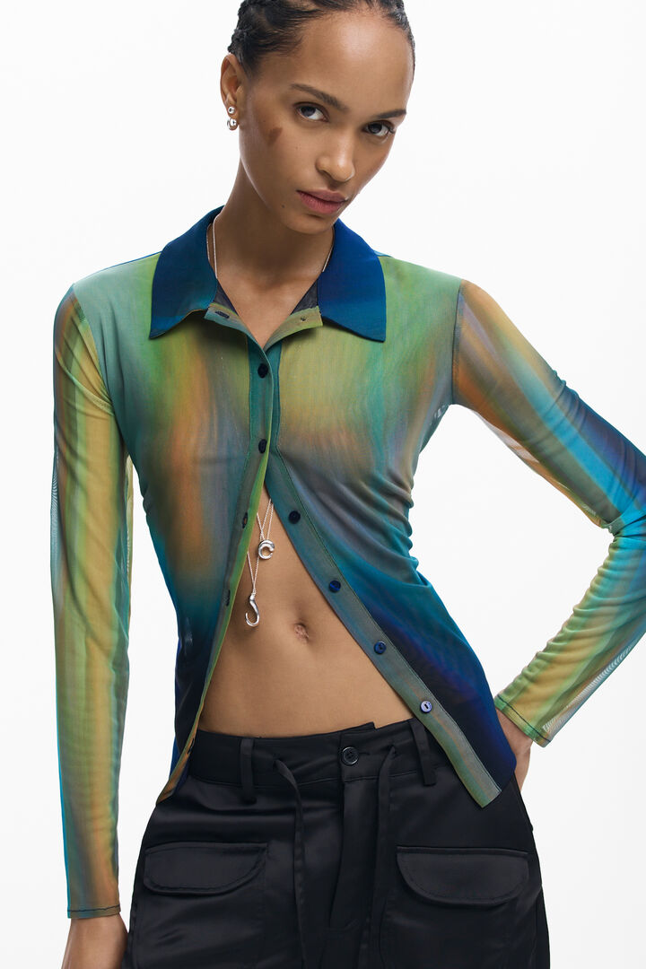 CAMISETA DE MANGA LONGA DE MALHA | Desigual