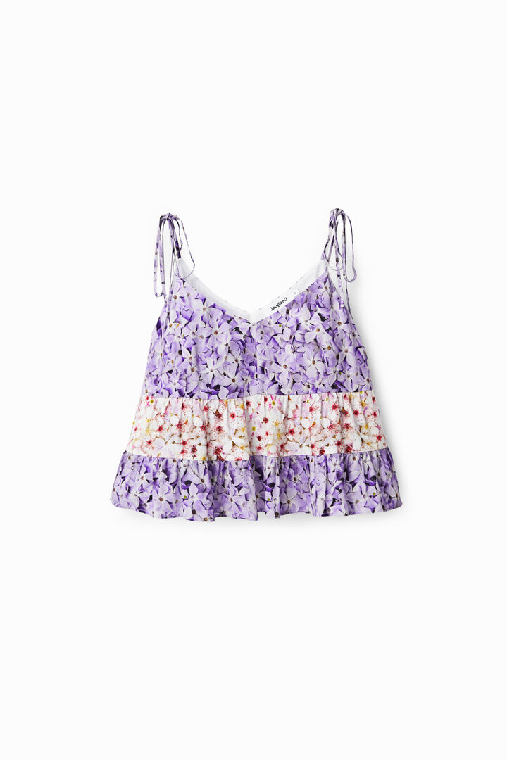 Floral strap top