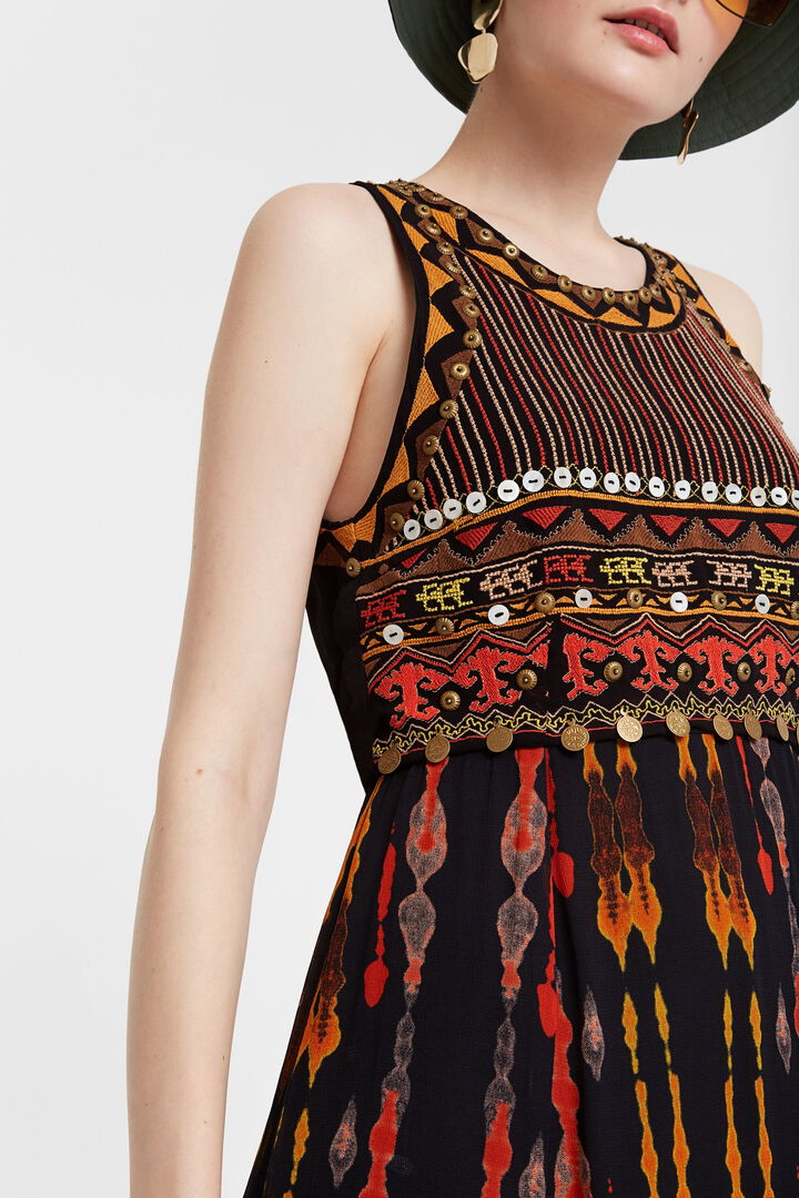 Vestito longuette stile africano | Desigual