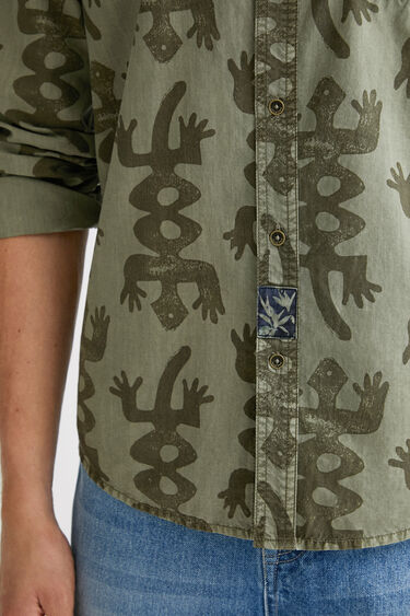 Long-sleeve lizard shirt | Desigual
