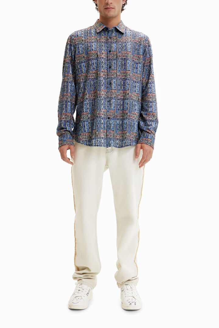 Embroidered arty logo shirt | Desigual